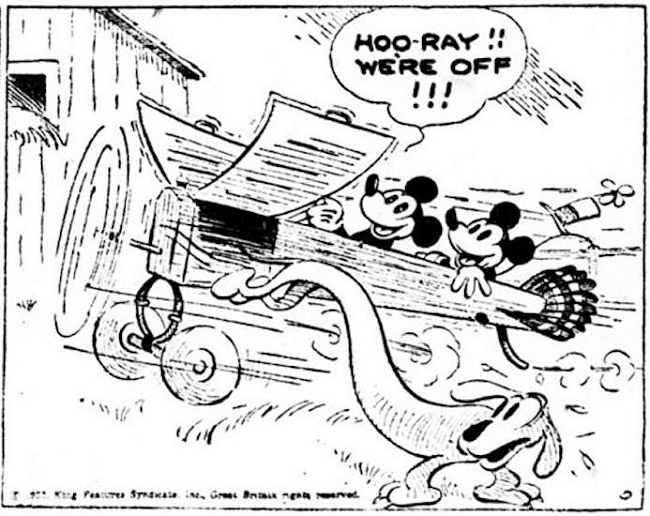 Картинка из первого комикса о Микки Мауса фото № 2