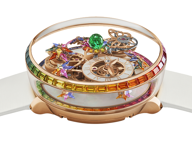 Все цвета радуги: Jacob & Co. выпустили вращающиеся часы с двойным турбийоном