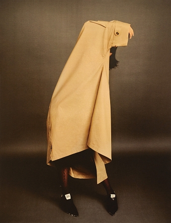 Тренч Michael Kors Collection; юбка, легинсы, все — Maya Li; туфли Miu Miu фото № 2