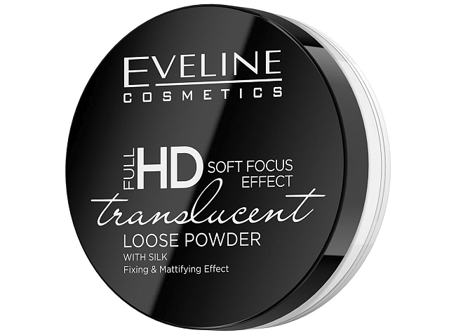 Транспарентная фиксирующая пудра с эффектом сияния Eveline Cosmetics Full HD Soft Focus Effects фото № 7
