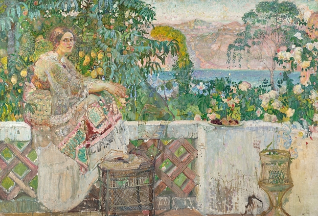 А.И. Савинов.  На балконе. 1909 Государственная Третьяковская галерея фото № 1
