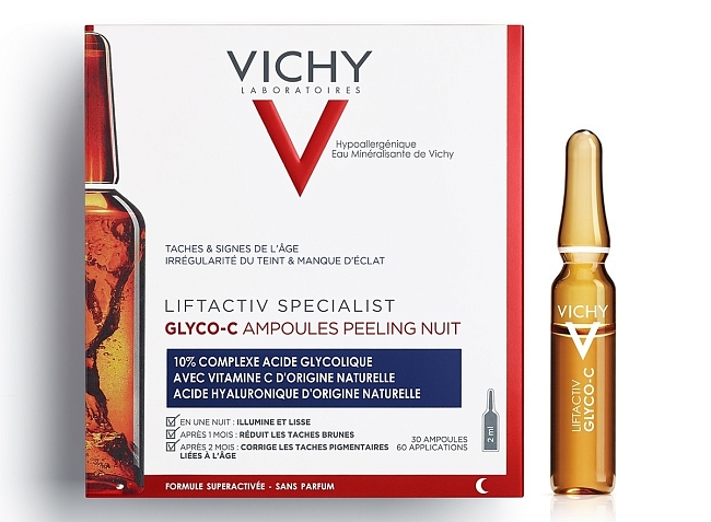 Ночная сыворотка-пилинг в ампулах Vichy Liftactiv Specialist Glyco-C фото № 2
