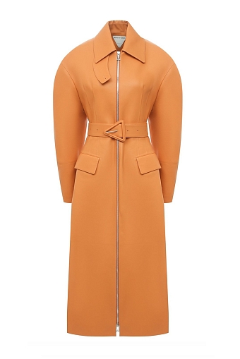 Оранжевое кожаное пальто Bottega Veneta, 730 500 руб. фото № 13