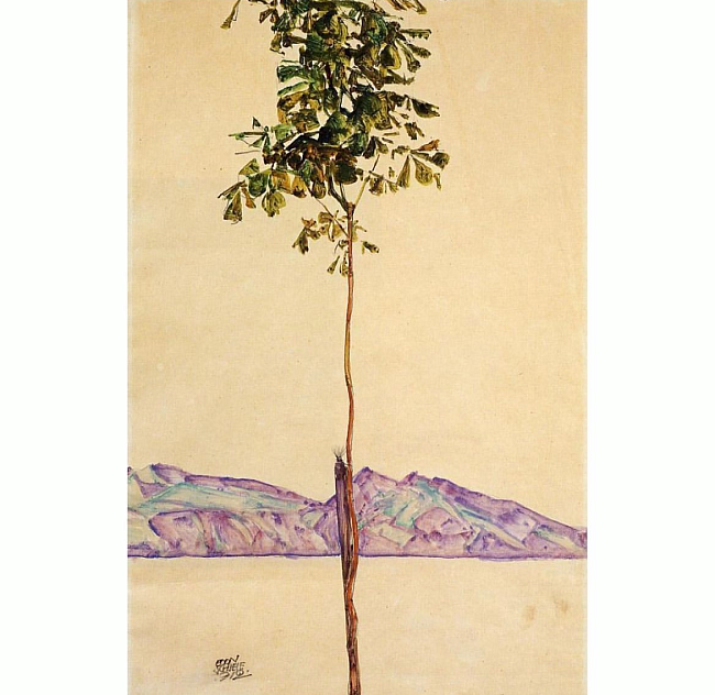 Egon Schiele; 'Little Tree (Chestnut Tree at Lake Constance), 1912 фото № 2