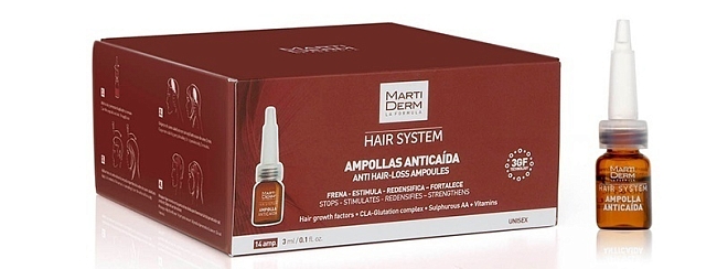 Средство против выпадения волос Martiderm Hair System 3GF Ampoules Anti HairLoss фото № 8