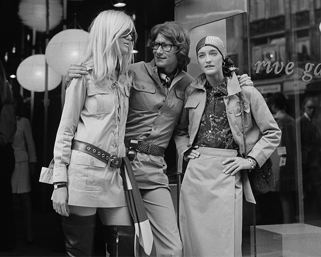 Бетти Катру, Ив Сен-Лоран и Лулу де ла Фалез в Лондоне, 1969 фото № 4