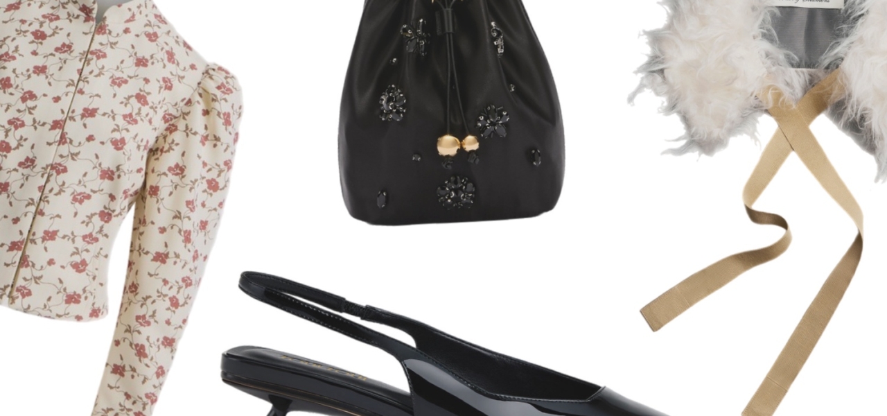 Жакет с флоральным принтом, шелковый платок, горжетка-воронтик из альпаки и другие модные подарки на Новый год