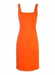 Оранжевое приталенное платье Addie фото № 3