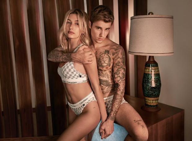 Джастин и Хейли Бибер в нижнем белье в новой рекламной кампании Calvin Klein