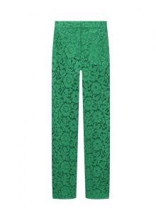 Прямые брюки насыщенного зеленого цвета  фото № 19