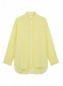 Желтая рубашка с длинным рукавом фото № 10