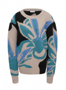 Шерстяной свитер с цветочным принтом фото № 13