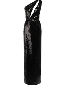 Черное платье с пайетками фото № 1