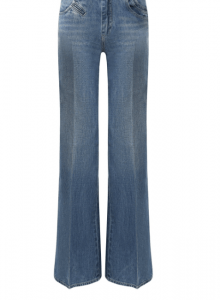 Расклешенные джинсы с ассиметричными карманами  фото № 3