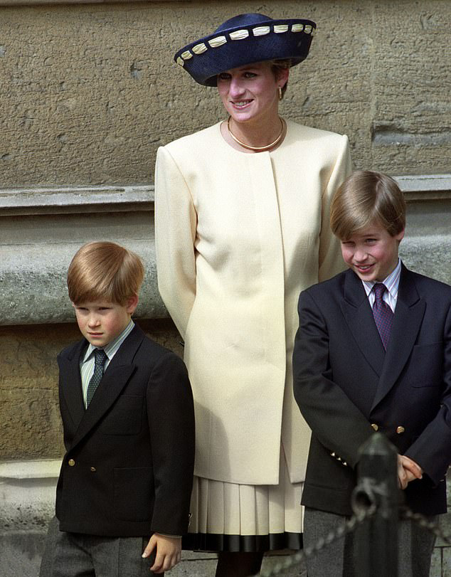 Принцесса Диана с принцами Гарри и Уильямом фото № 2