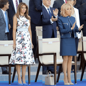 Брижит Макрон и Мелания Трамп в Париже: выбираем самую стильную первую леди