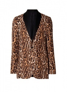Пиджак в стиле oversized с леопардовым принтом фото № 12