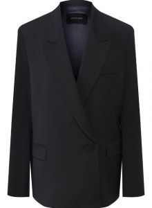 Черный однобортный пиджак фото № 1