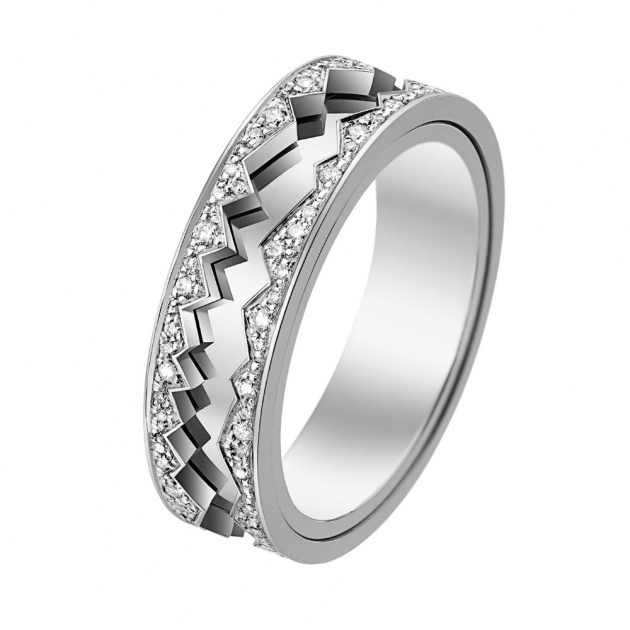 Серебряное кольцо с бриллиантами фото № 10\