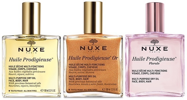 Слева направо: масла для тела Nuxe Huile Prodigieuse, Huile Prodigieuse Or и Huile Prodigieuse Florale фото № 10