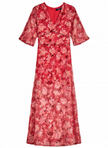 Платье миди с цветочным принтом  фото № 4