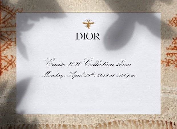 Прямая трансляция показа Dior Cruise 2020
