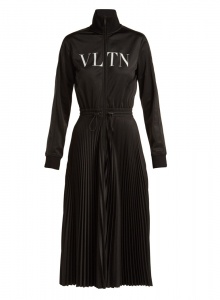 Атласное платье с плиссировкой VLTN фото № 10