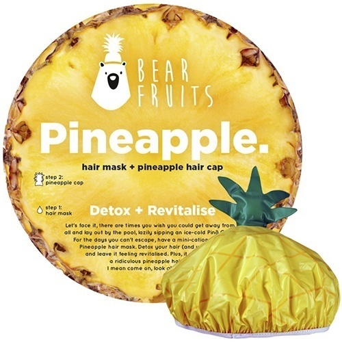 Маска для восстанволения волос Bear Fruits Pineapple Detox Revitalize Hair Mask & Hair Cap фото № 2