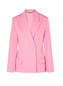 Розовый двубортный пиджак фото № 8