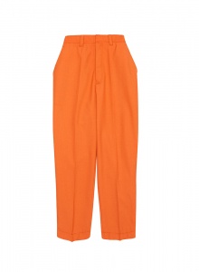 Оранжевые брюки с высокой посадкой фото № 5