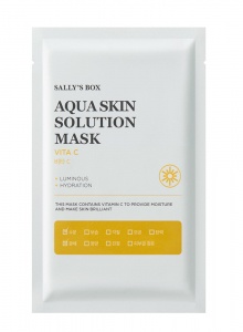 Тканевая маска для сияния кожи лица с витамином С Aqua Skin Solution Mask Vita C фото № 13