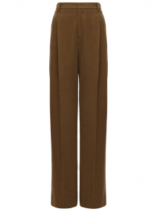 Кашемировые брюки цвета хаки в стиле 70-х фото № 2