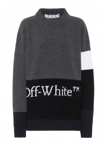Серый свитер в стиле oversize c логотипом фото № 8
