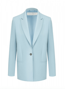 Пастельно-голубой пиджак с острыми лацканами фото № 5