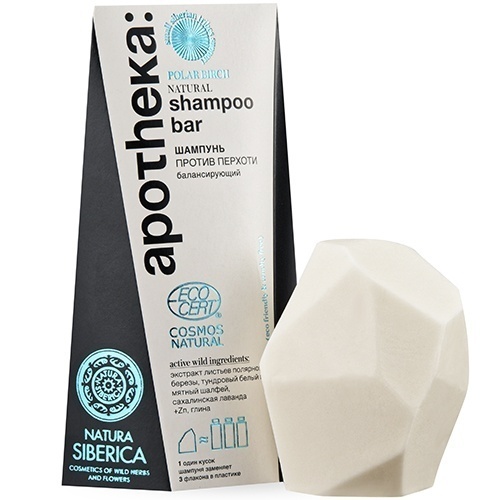 Твердый шампунь для волос против перхоти Apotheka by Natura Siberica Shampoo Bar фото № 3
