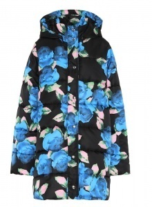 Пуховая куртка с цветочным принтом фото № 21