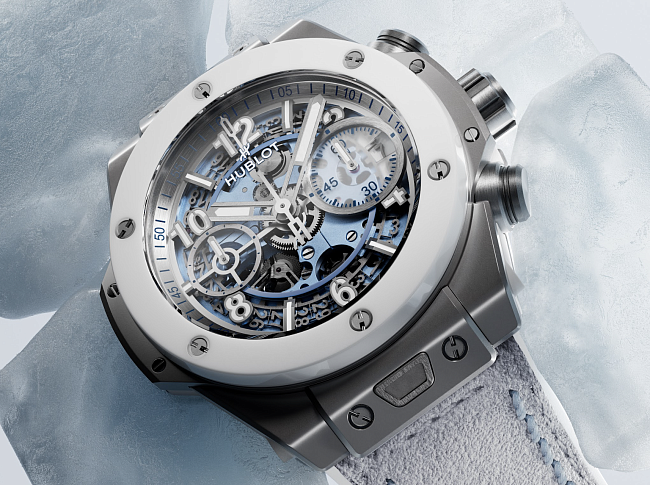 Hublot представляет новые модели Big Bang Unico Winter Sapphire и Big Bang Unico Winter Titanium Ceramic фото № 3
