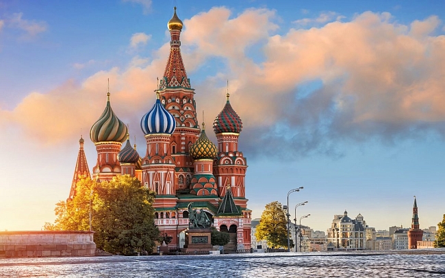 Вид на собор Василия Блаженного в Москве фото № 9