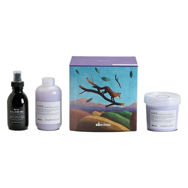 Набор Love Smoothing для разглаживания непослушных волос Davines. В наборе — шампунь и кондиционер для разглаживания завитка, а также многофункциональное молочко. фото № 9