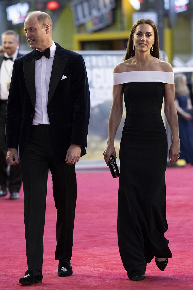 Кейт Миддлтон и принц Уильям на премьере «Топ Ган: Мэверик» фото № 1