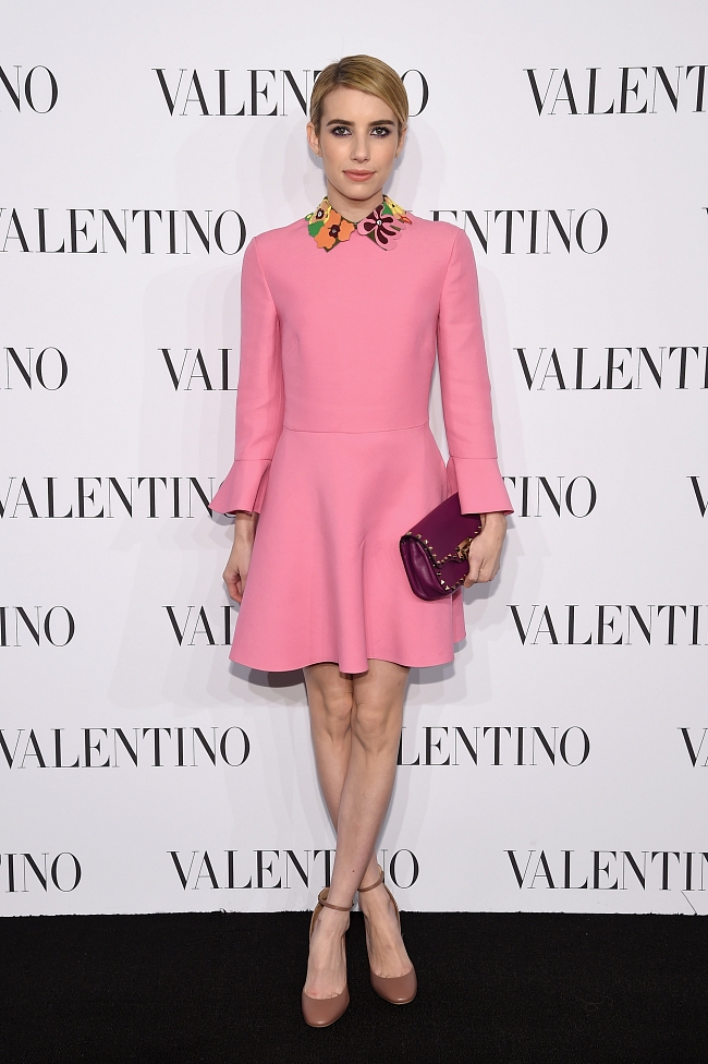 Эмма Робертс на вечеринке Valentino, 2014 год фото № 2