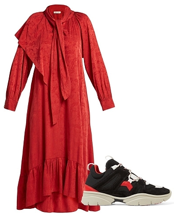 Платье Masscob и кроссовки Isabel Marant фото № 7