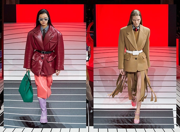 Резиновые сапоги, нейлоновые куртки и другие тренды в новой коллекции Prada осень-зима 2020/21