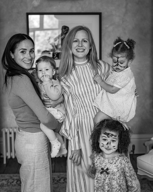 Меган Маркл с Лили и Мисан Гарриман с детьми. Фото: @misanharriman фото № 3