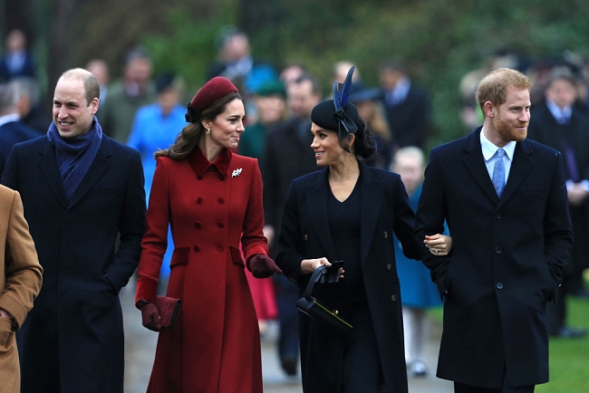 Кейт Миддлтон, принц Уильям, Меган Маркл и принц Гарри фото № 9