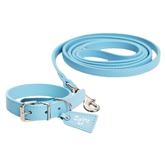 Комплект ошейника и поводка из гладкой кожи Saint Bart, nuself.ru фото № 2