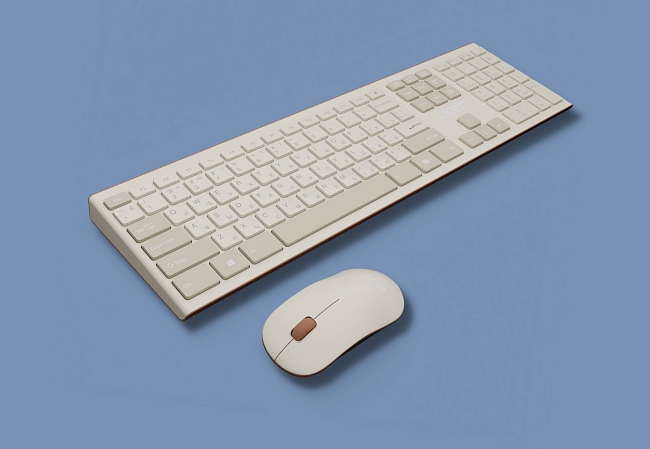 Слим-клавиатура и мышь Beige Brown, Acer фото № 2