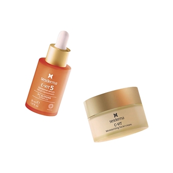 Набор C-VIT 5 Сыворотка и C-VIT Крем увлажняющий Sesderma фото № 16