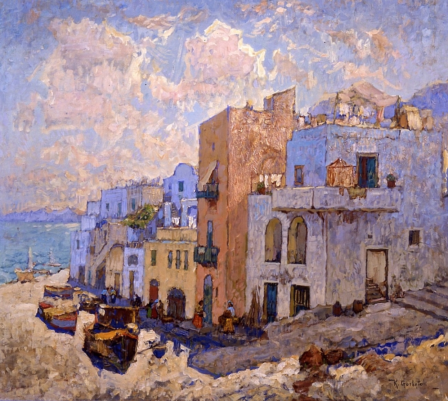 К.И. Горбатов. Рыбацкая улица. Капри. Середина 1920-х фото № 1