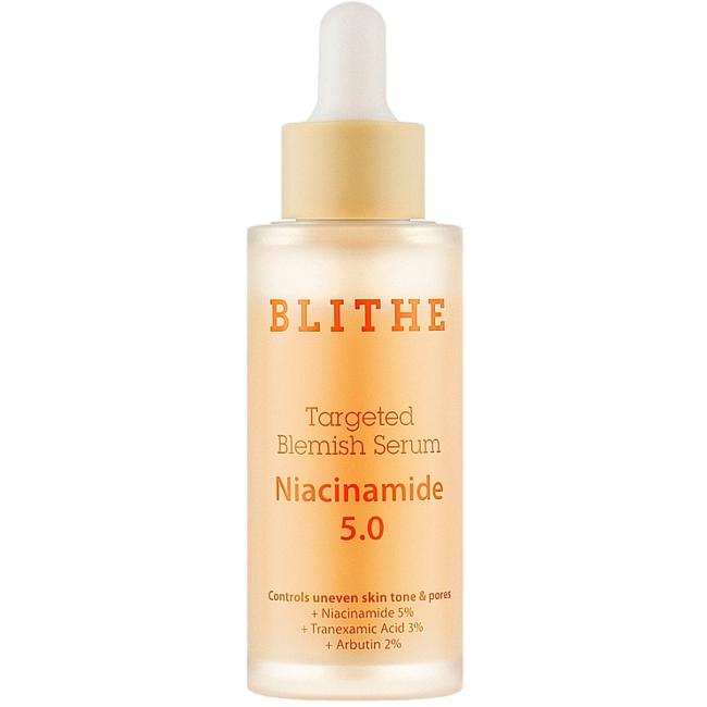 Сыворотка для лица от постакне Targetered Blemish Serum Niacinamide 5.0, BLITHE фото № 6